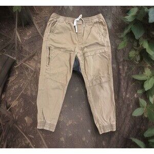 Arizona Jean Co Skinny Jogger Size XL Taupe Drawstring Elastic Waist & Cuffs GUC